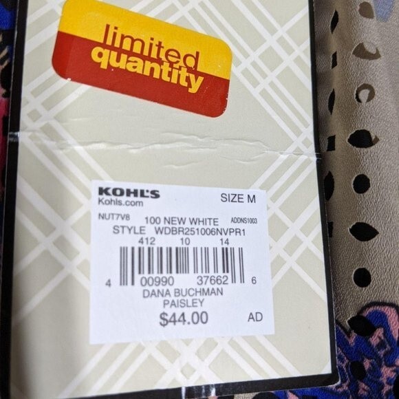 NWT Dana Buchman Top Medium Paisleys Sleeveless Laser Cuts T M NEW - Picture 8 of 9